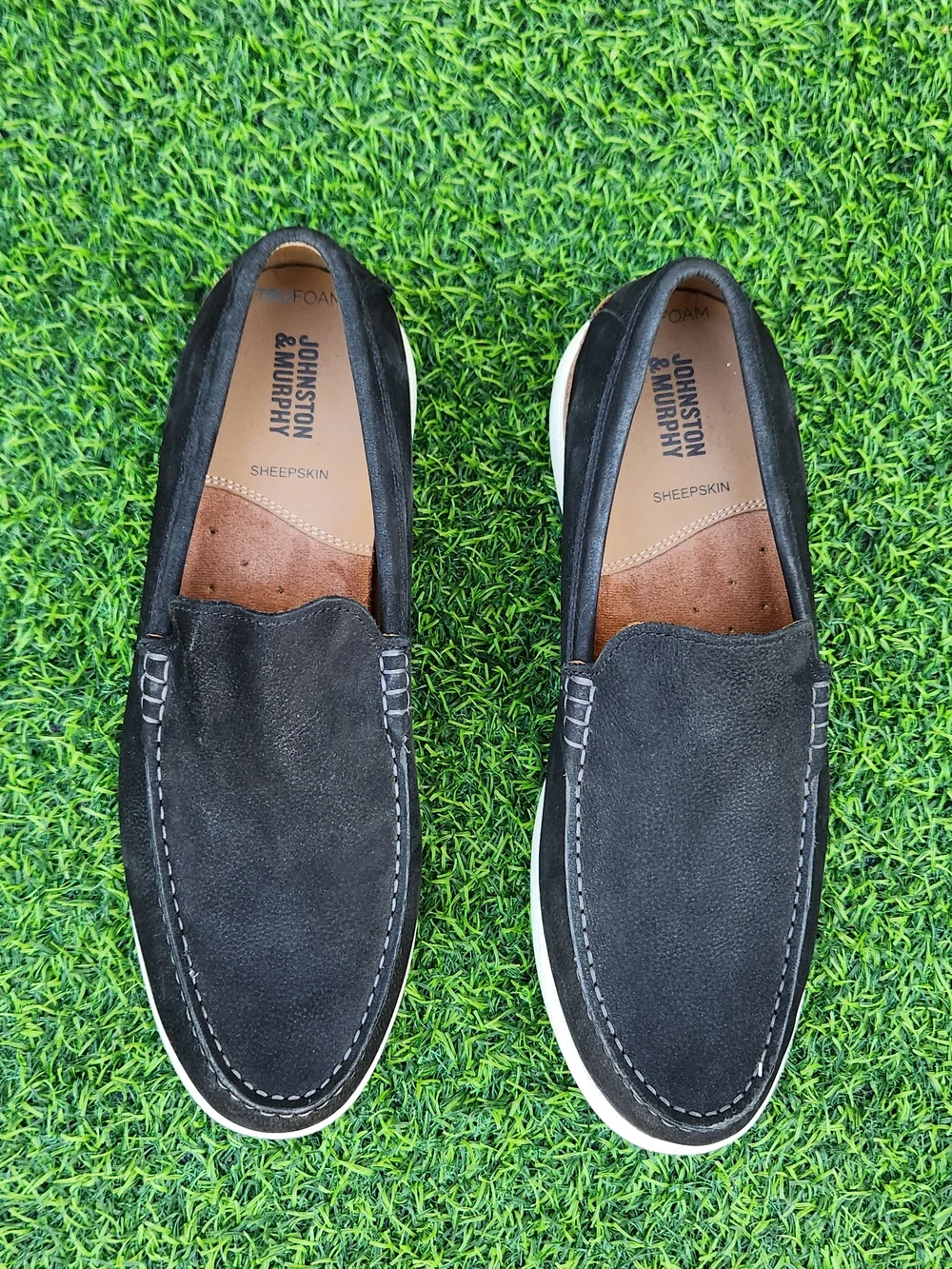 Johnston & Murphy Men's Black Slip-On Casual Loafers Size 11M